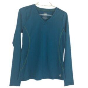 Aerie Fit Blue Long Sleeve Workout Activewear Tee Shirt Top Medium